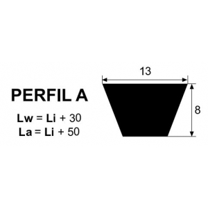 CORREA 635/665 TRAPECIAL A-25