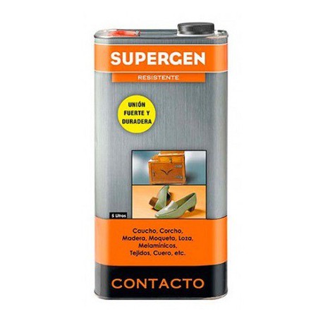 Adhesivo de contacto envase 5l amarillo SUPERGEN