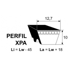 Correa trapecial dentada xpa-1007 