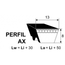 Correa dentada ax-44 li-1120 REXON