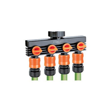 Conexion cuatro tomas agua blister CLABER