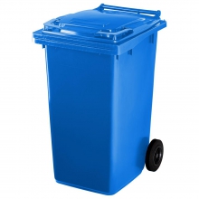 Contenedor basura 240 l 2 ruedas cuerpo y tapa azul 