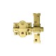 Cerrojo 301RP/80 bombin redondo Ø30x70mm dorado FAC