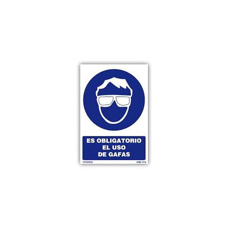 Adesivo Obbligo Occhiali Protettivi Normaluz – 20x30 Cm, Vinile, Conforme Normative Sicurezza COVID19