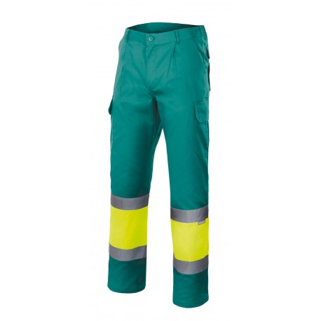 PANTALON ALTA VISIBILIDAD 156-120 AMARILLO/VERDE