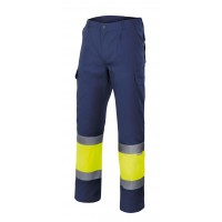 PANTALON ALTA VISIBILIDAD 157-60 MARINO/AMARILLO