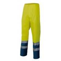 Pantalon alta visibilidad 158-70 amarillo/marino VELILLA
