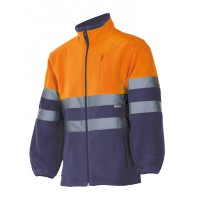 CHAQUETA POLAR 183-210 NARANJA/AZUL