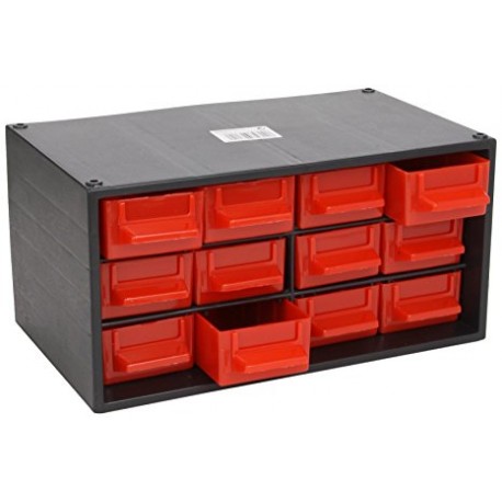 CAJONERA PLASTICO ORGANIZADOR ALMACEN CAJONES MODULO APILABLE 12 CAJITAS  BD6886