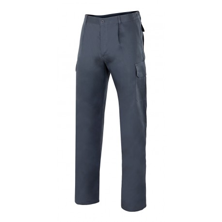 Pantalon multibolsillos 343-8 algodon gris