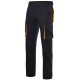 Pantalon stretch multibolsillos 103008S-0-19 negro/naranja