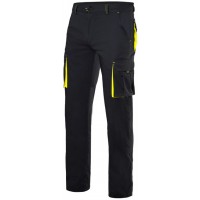Pantalon stretch multibolsillo 103008S-0-20 negro/amarillo