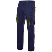 Pantalon stretch multibolsillos 103008S-1-20 marino/amarillo