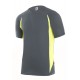 Camiseta tecnica manga corta 105501-80 gris/amarillo