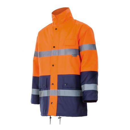 Parka alta visibilidad 166-210 naranja/marino