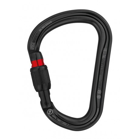 Mosqueton william screwlock negro sln PETZL