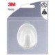 Gancho adhesivo plastico blanco ovalado L (pack 1) 3M