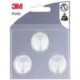 Gancho adhesivo plastico blanco ovalado S (pack 3) 3M