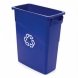 Contenedor residuos slim-jim 60 litros azul RUBBERMAID