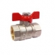 Llave esfera mariposa laton 4102 roja H-H 3/8" 