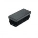 Contera rectangular estriada 19 de 80x20 negro  (24 unidades) FORTAPS