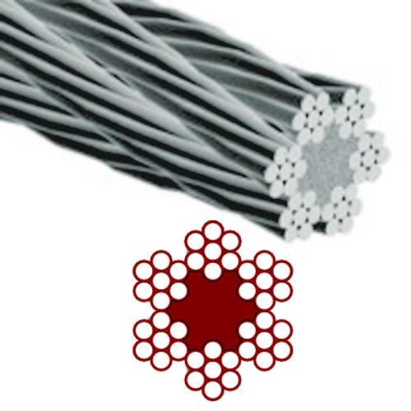 Cable acero trenzado 6x7+1 2mm (100 metros) - Ferretería Campollano