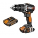 Taladro percutor 2 baterias 20V 2,0Ah Li-Ion WORX