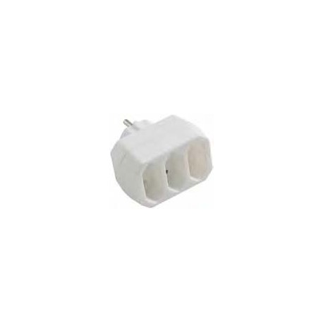 Amig - Ladrón de Enchufes Tipo Schuko de 1 Vía Mod.3213 con Toma de Tierra  para Conectar Aparatos Eléctricos, Adaptador de Pared con Interruptor, Voltaje Máx: 250 V