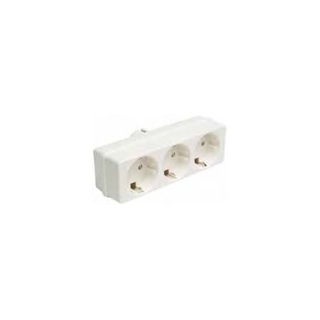 Regleta adaptador 3 vias schuko 3210 AMIG