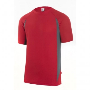 Camiseta manga corta 105501 12-8 rojo/gris VELILLA