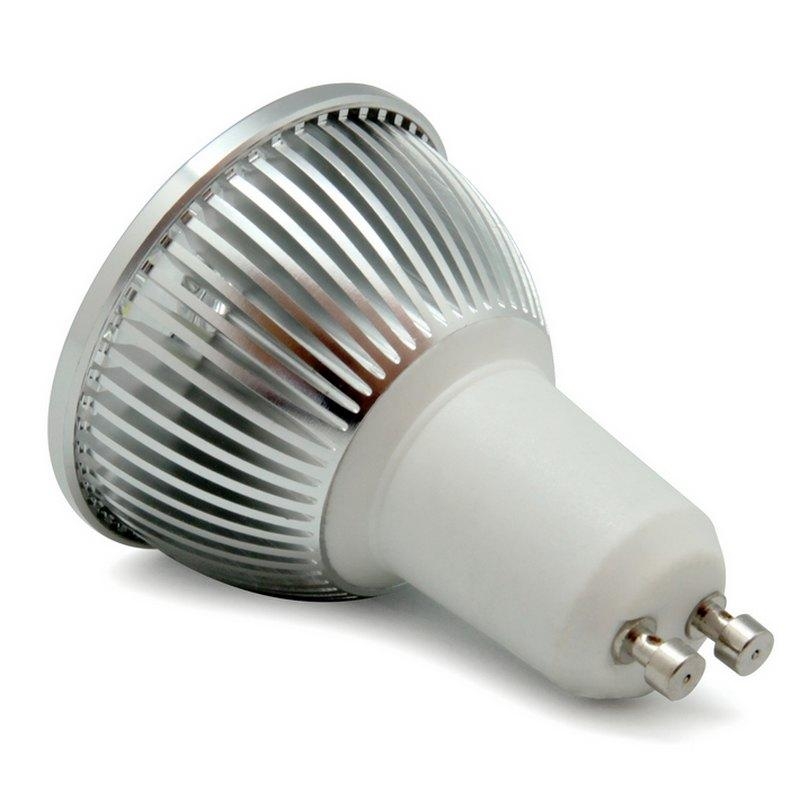 Lampara de pie LED COLLUM acero mate bombilla led GU10