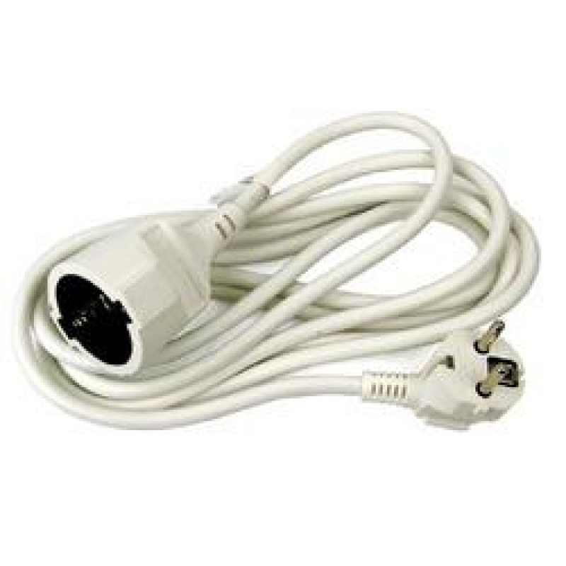 Cable Alargador de Enchufe Schuko 3 Metros Cable 3x1,5mm Prolongador Blanco