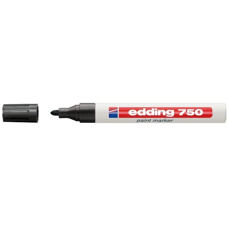 Rotulador 750 marcador de tinta opaca brillante negro EDDING - Ferretería  Campollano