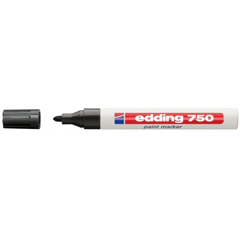 ROTULADOR EDDING 750. Marcador de tinta permanente en efecto lacado.  Resistente al agua, roces, etc. Ideal para todo tipo de superficies y  exteriores. P…