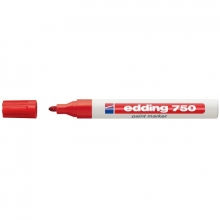 Rotulador rojo 750 marcador de tinta opaca EDDING