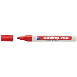 Rotulador rojo 750 marcador de tinta opaca EDDING