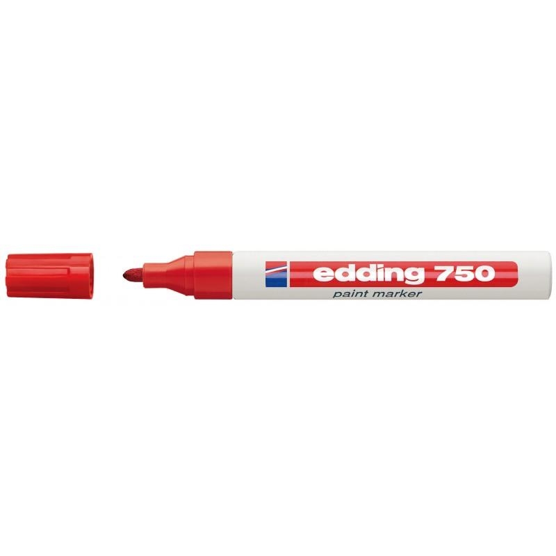 Rotulador rojo 750 marcador de tinta opaca EDDING - Ferretería