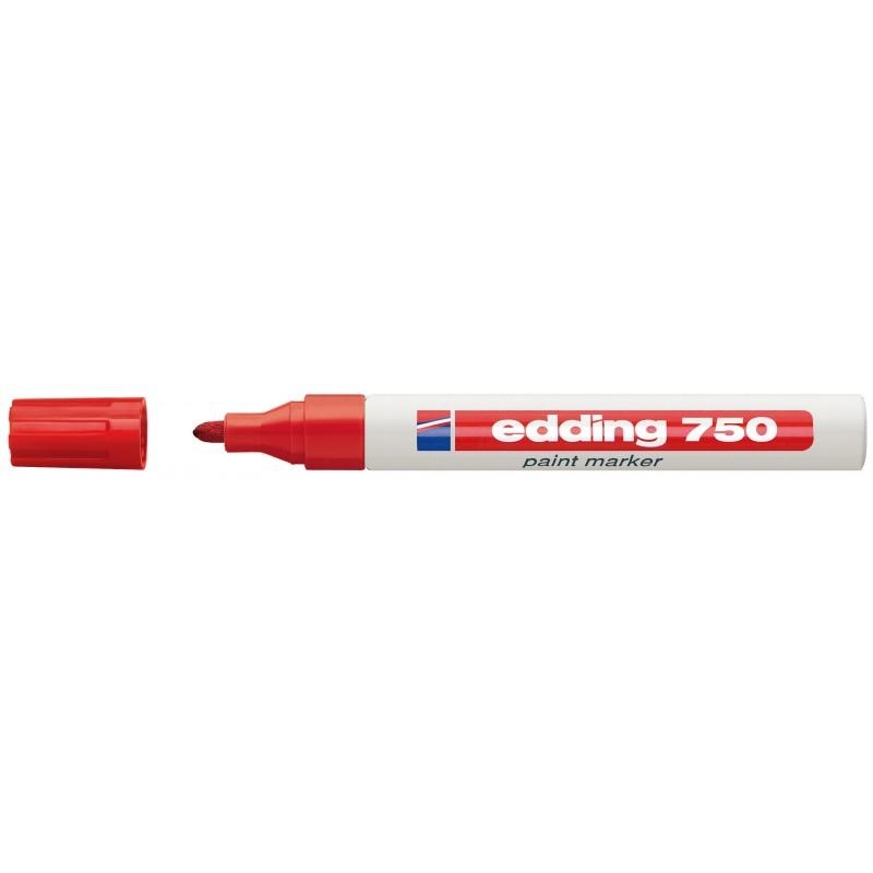 Rotulador rojo 750 marcador de tinta opaca EDDING - Ferretería Campollano