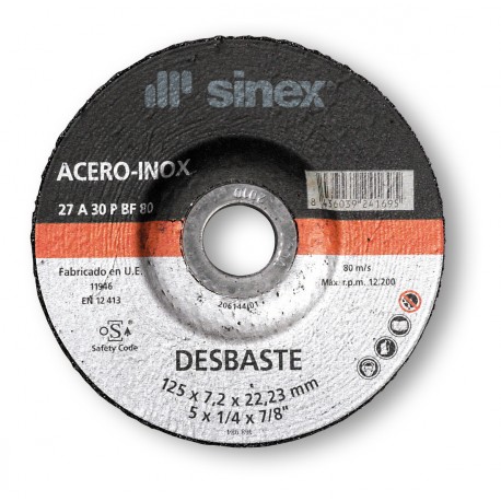 Disco desbaste 178x7 A-PSF inox SINEX