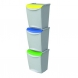 Cubo 24300 Azul reciclaje 25 l 340x300x423mm DENOX