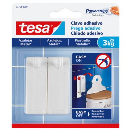 Clavo adhesivo para azulejos hasta 3kg TESA