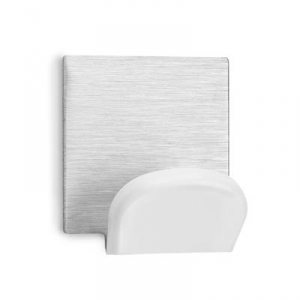 Colgador grande adhesivo blanco inoxidable 45x40x30mm INOFIX