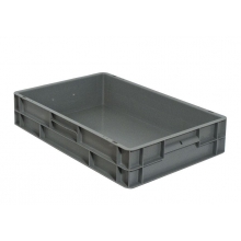 Caja plastico Eurobox EU-6412L Gris 600X400X120mm PLASTIPOL