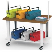 Caja de herramientas 5 divisiones 430x205x210mm roja HECO