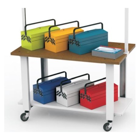 Caja de herramientas 5 divisiones 430x205x210mm roja HECO