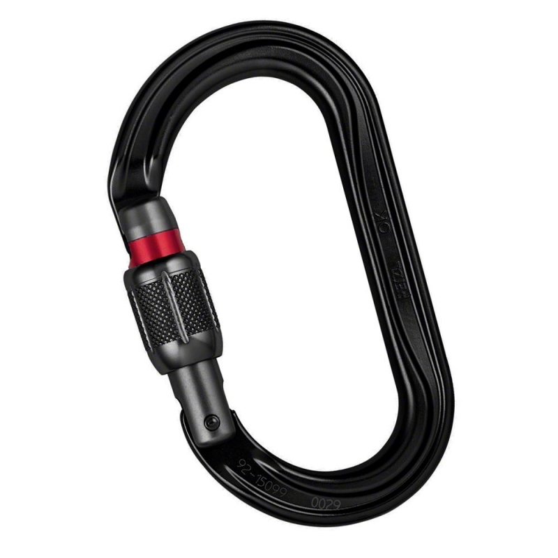 Petzl Moschettone OK Griglio Dritto, Leggero In Alluminio, Chiave Di Blocco Keylock Per Lavori Verticali E Professionali