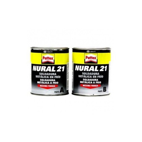 Nural 21 soldadura metalica en frio 2 componentes (A+B) 1 Kg PATTEX