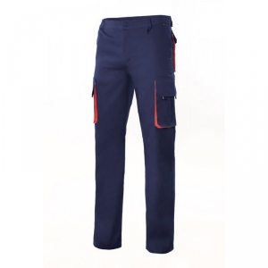 Pantalon multibolsillos con refuerzo 103004 marino/rojo VELILLA