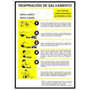 Señal Respiracion de salvamento 200x300mm PVC 0,3mm NORMALUZ