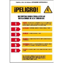 Señal Requisitos previos 200x300mm PVC 0,3mm NORMALUZ